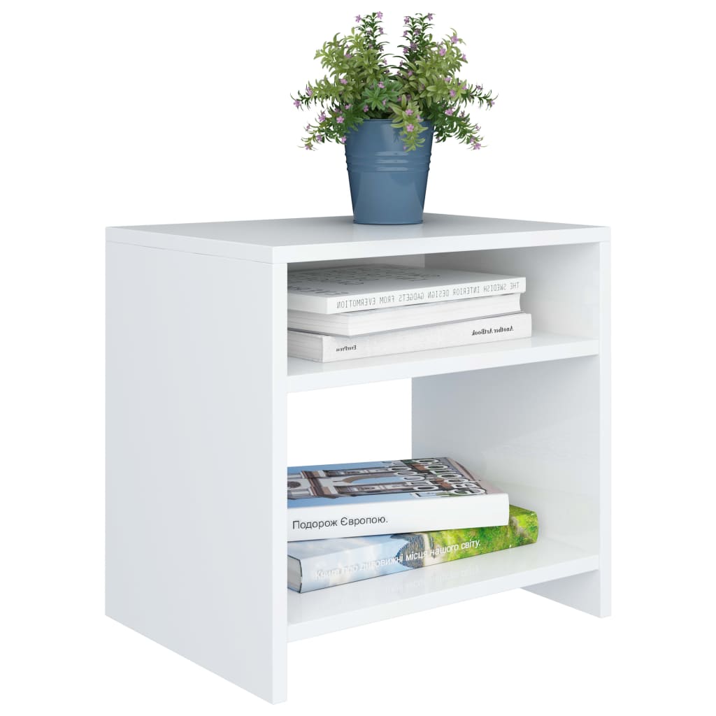 Nachtkastjes 2 st 40x30x40 cm bewerkt hout wit