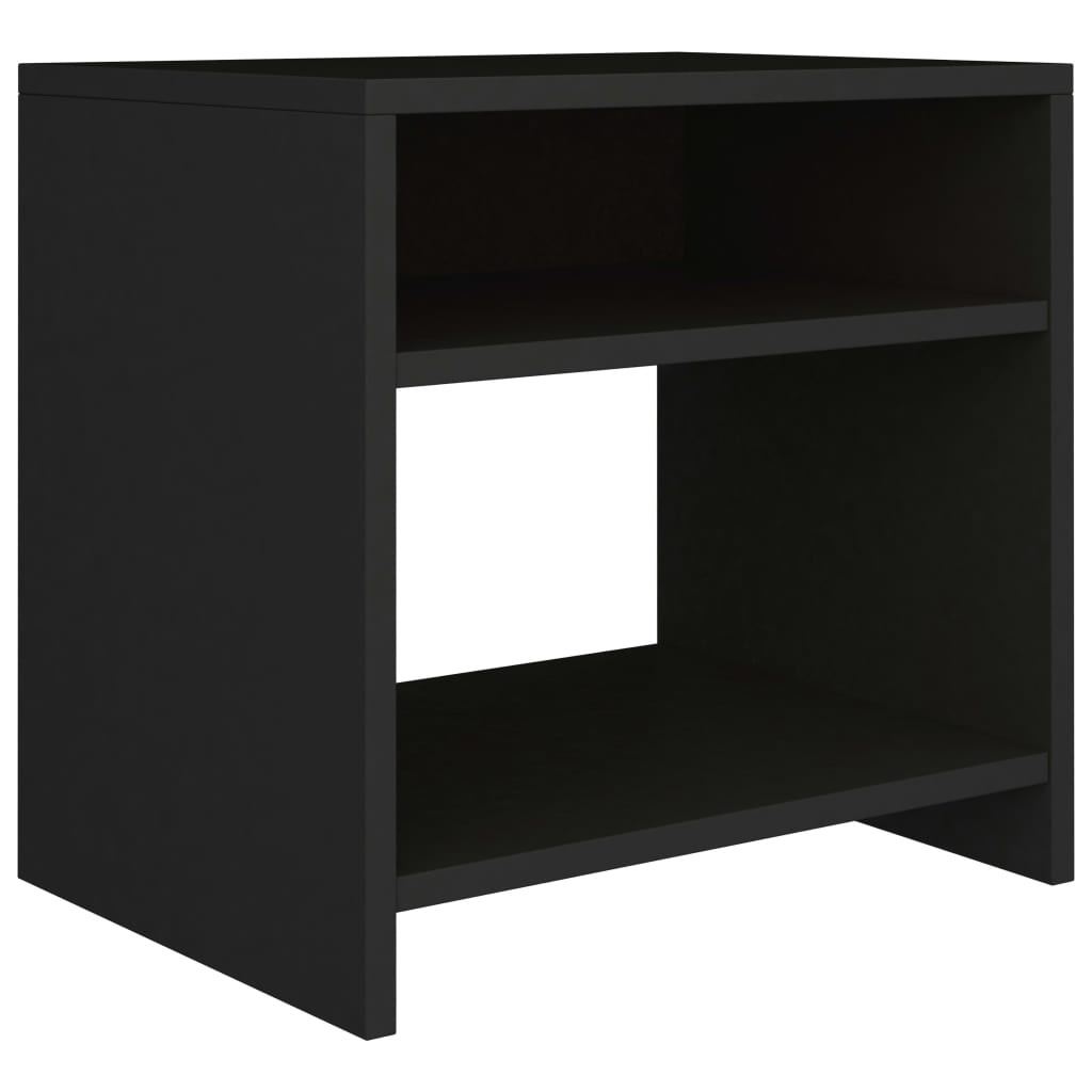 Nachtkastjes 2 st 40x30x40 cm bewerkt hout zwart