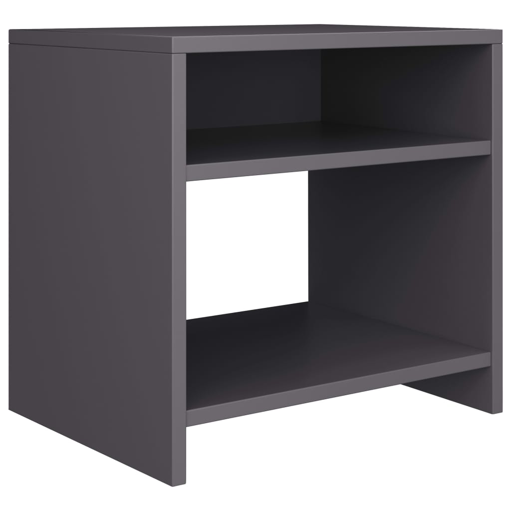 Nachtkastjes 2 st 40x30x40 cm bewerkt hout grijs
