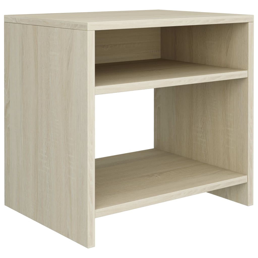 Nachtkastjes 2 st 40x30x40 cm bewerkt hout sonoma eikenkleurig