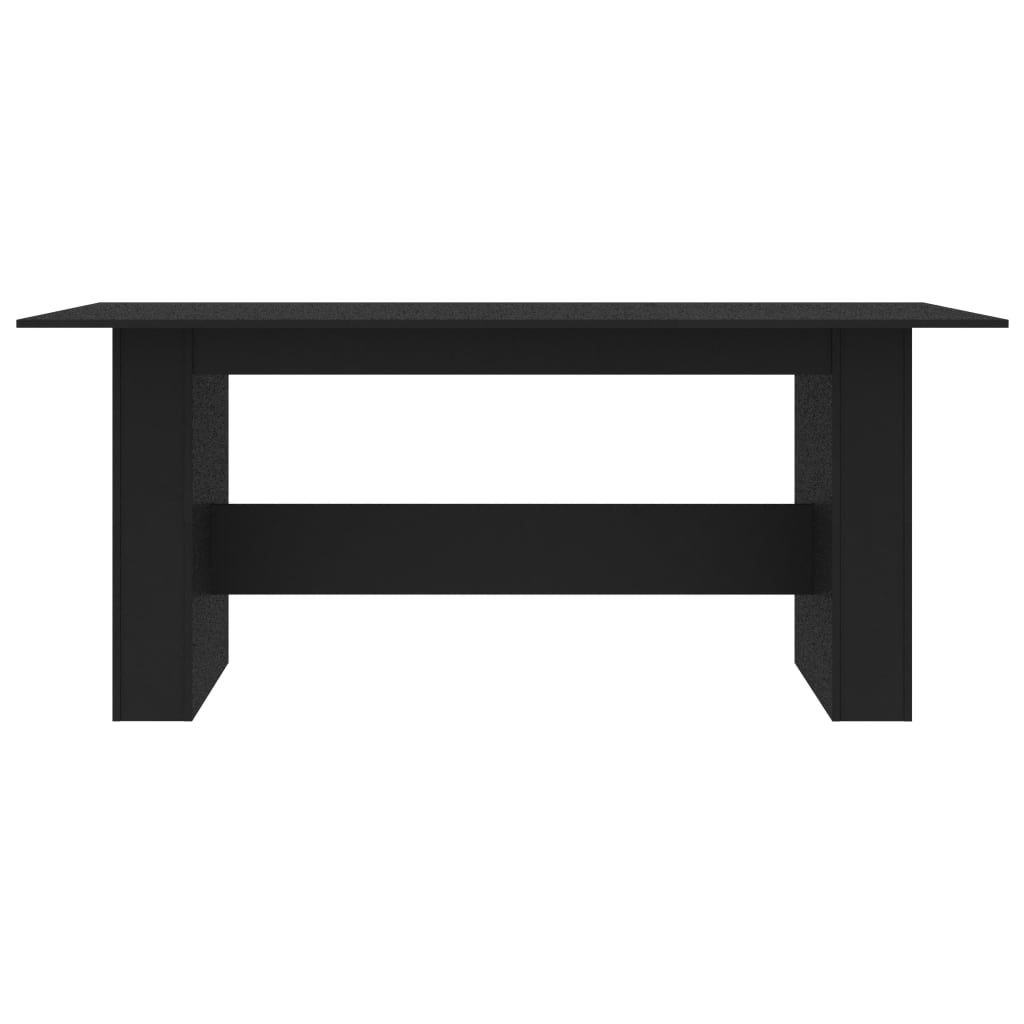 Eettafel 180x90x76 cm spaanplaat zwart