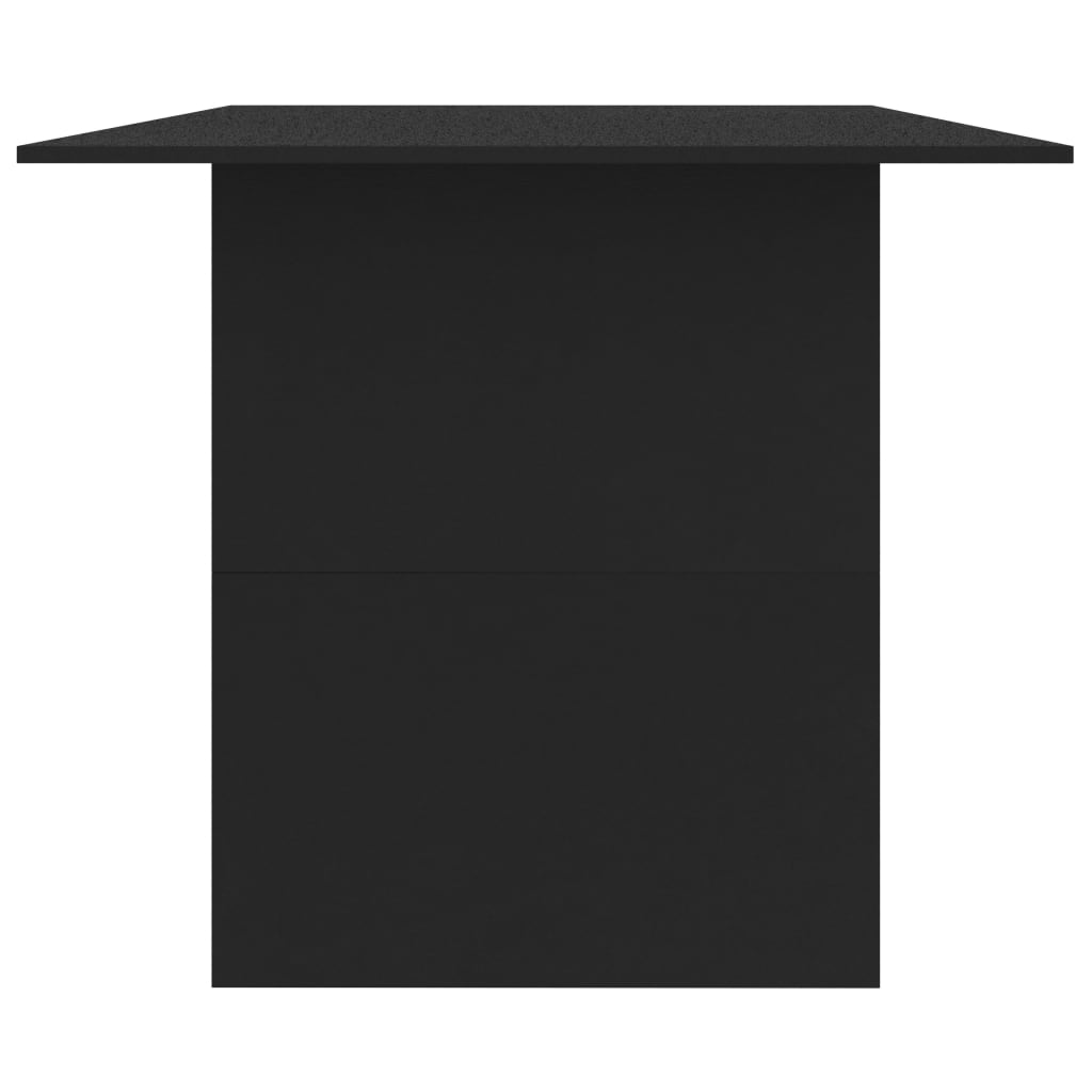 Eettafel 180x90x76 cm spaanplaat zwart