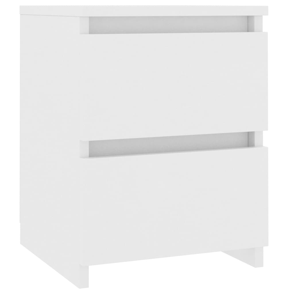 Nachtkastjes 2 st 30x30x40 cm bewerkt hout wit