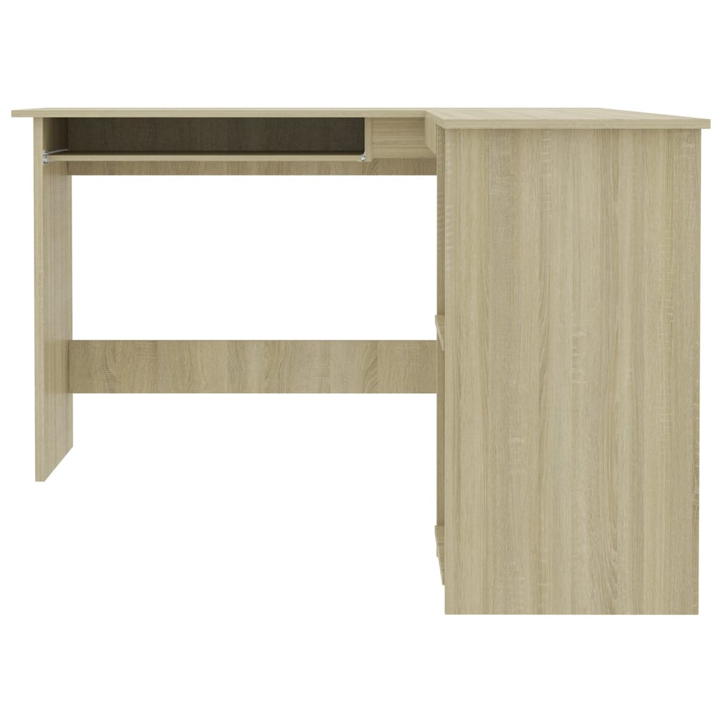 Hoekbureau L-vormig 120x140x75cm bewerkt hout sonoma eikenkleur