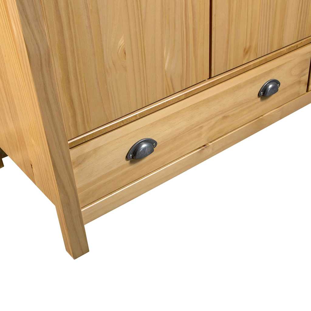 Kledingkast Hill 3 deuren 127x50x170 cm massief grenenhout