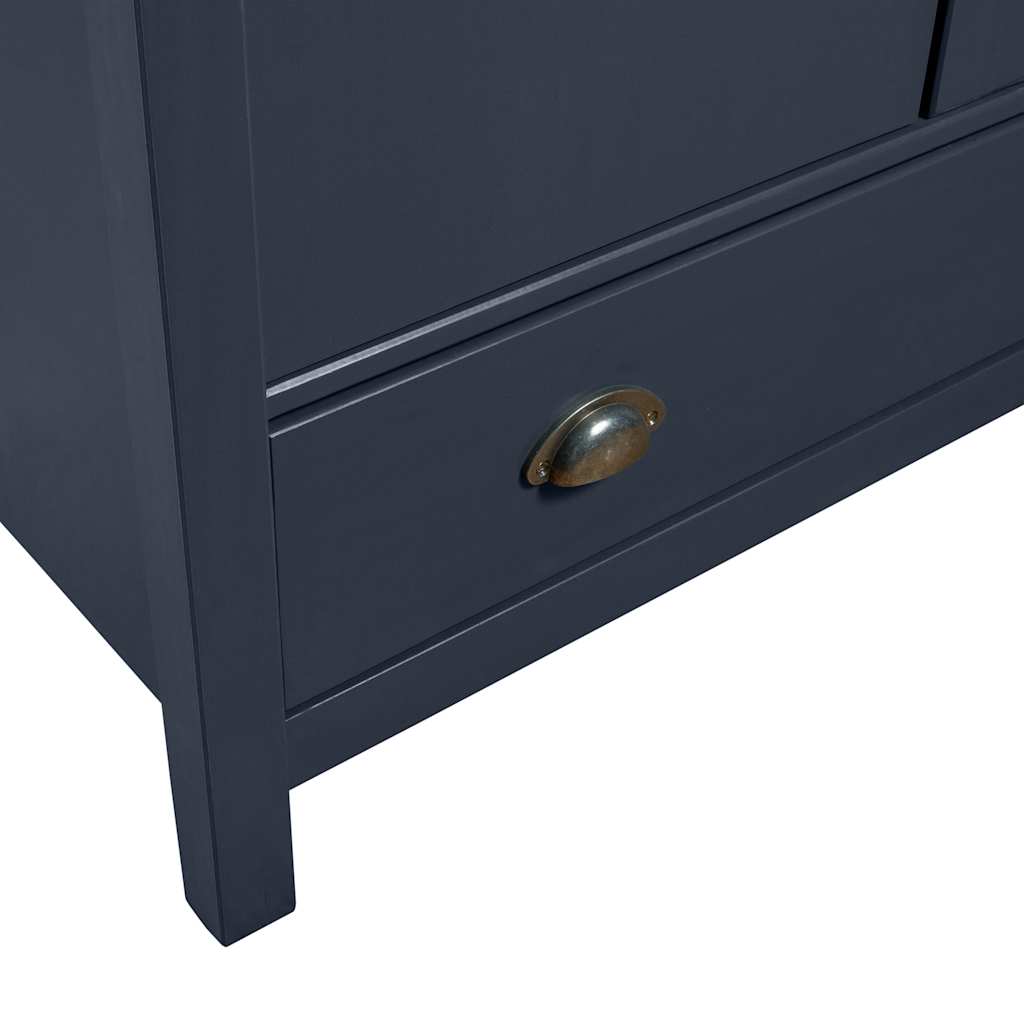 Kledingkast Hill 3 deuren 127x50x170 cm grenenhout grijs