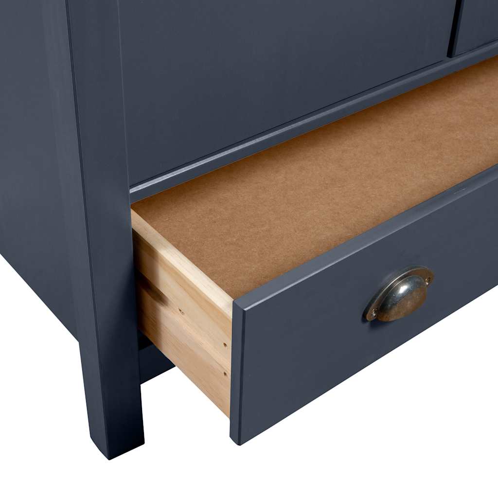 Kledingkast Hill 3 deuren 127x50x170 cm grenenhout grijs
