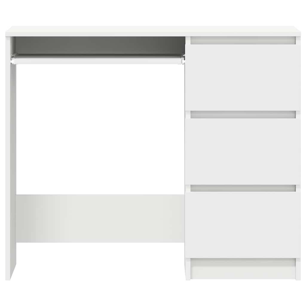 Bureau 90x45x76 cm bewerkt hout wit