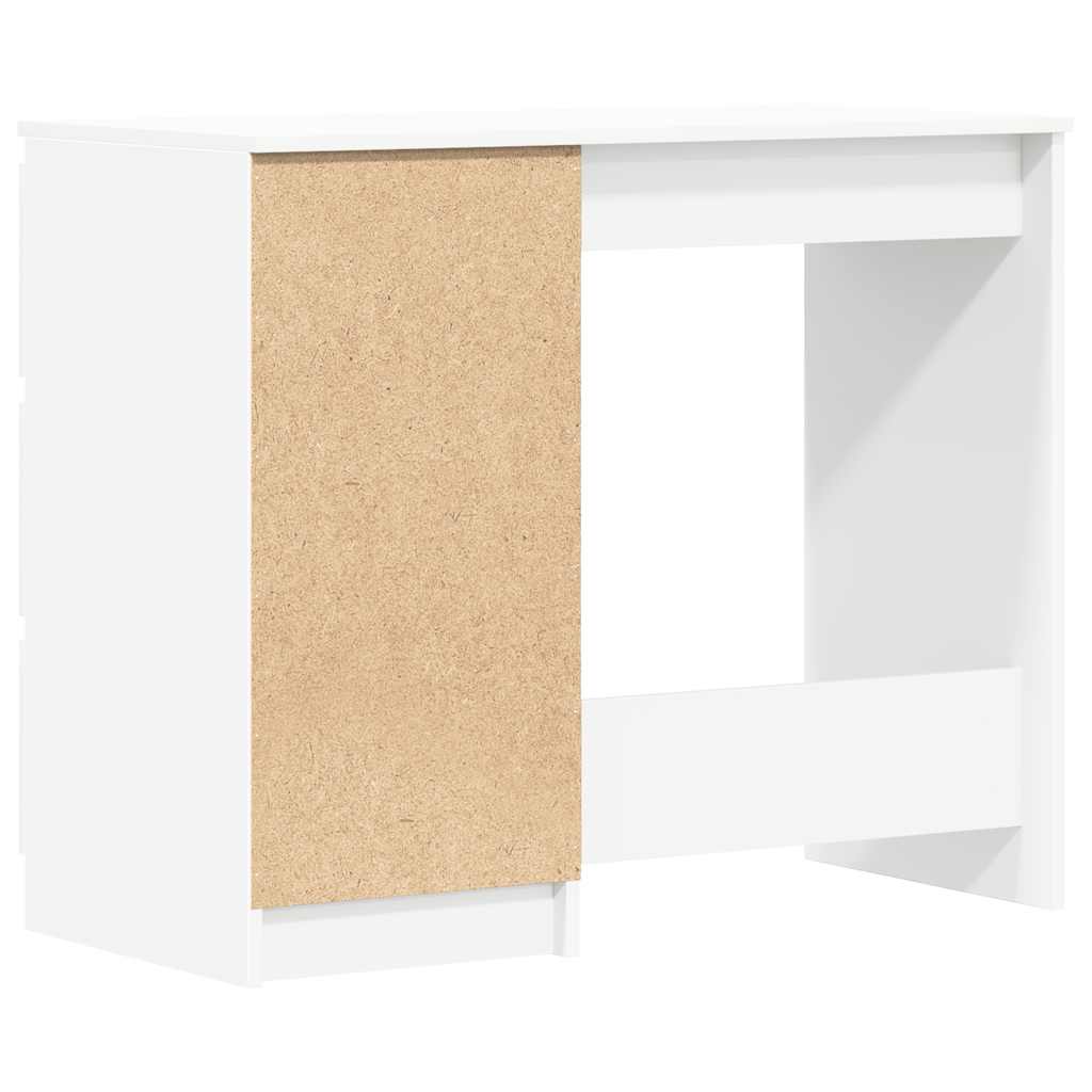 Bureau 90x45x76 cm bewerkt hout wit