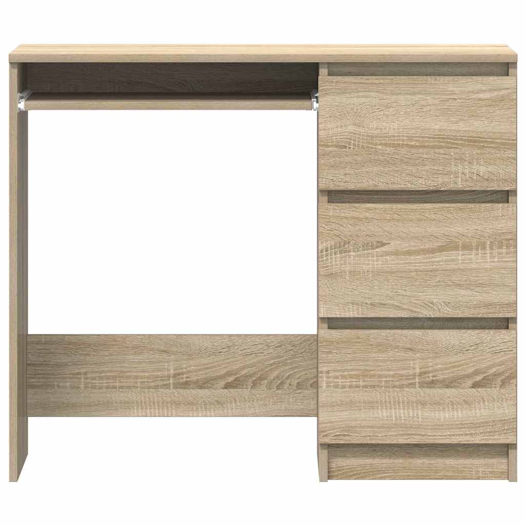 Bureau 90x45x76 cm bewerkt hout sonoma eikenkleurig