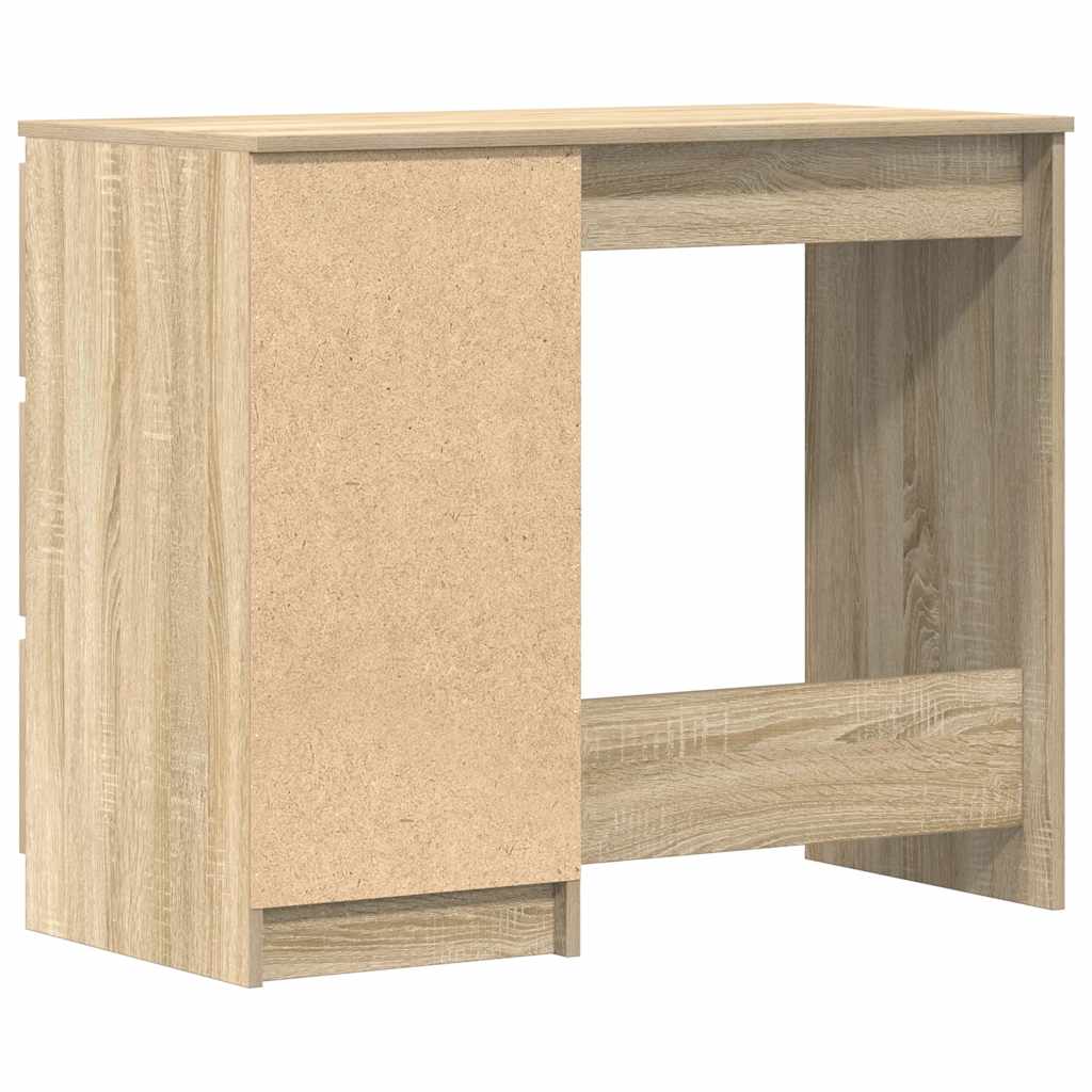 Bureau 90x45x76 cm bewerkt hout sonoma eikenkleurig