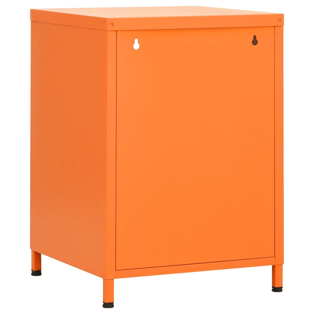 Nachtkastje 35x35x51 cm staal oranje