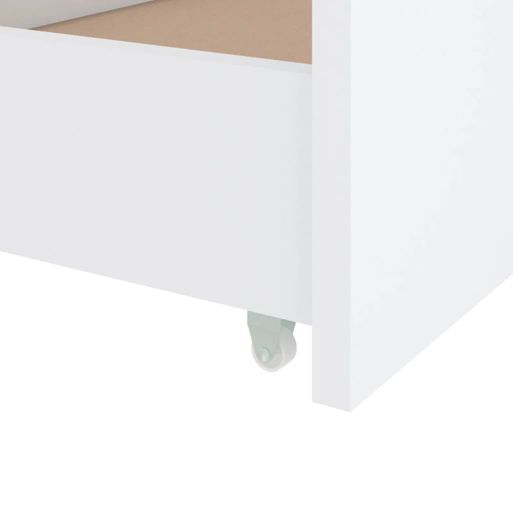 Bedframe met lades massief grenenhout wit 90x200 cm
