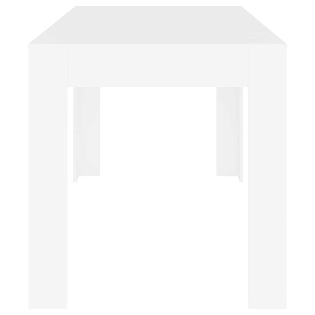 Eettafel 140x74,5x76 cm bewerkt hout wit