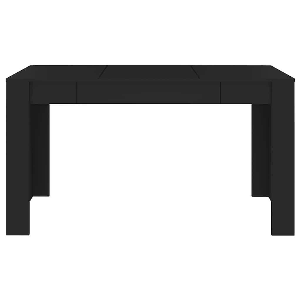Eettafel 140x74,5x76 cm spaanplaat zwart