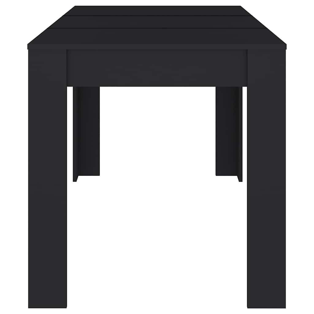 Eettafel 140x74,5x76 cm spaanplaat zwart