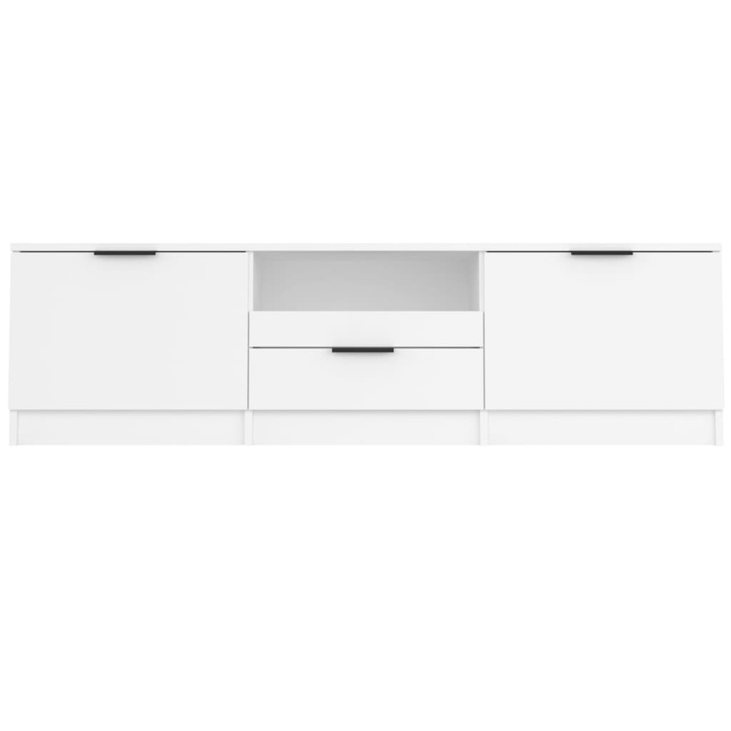 Tv-meubel 140x35x40 cm bewerkt hout wit