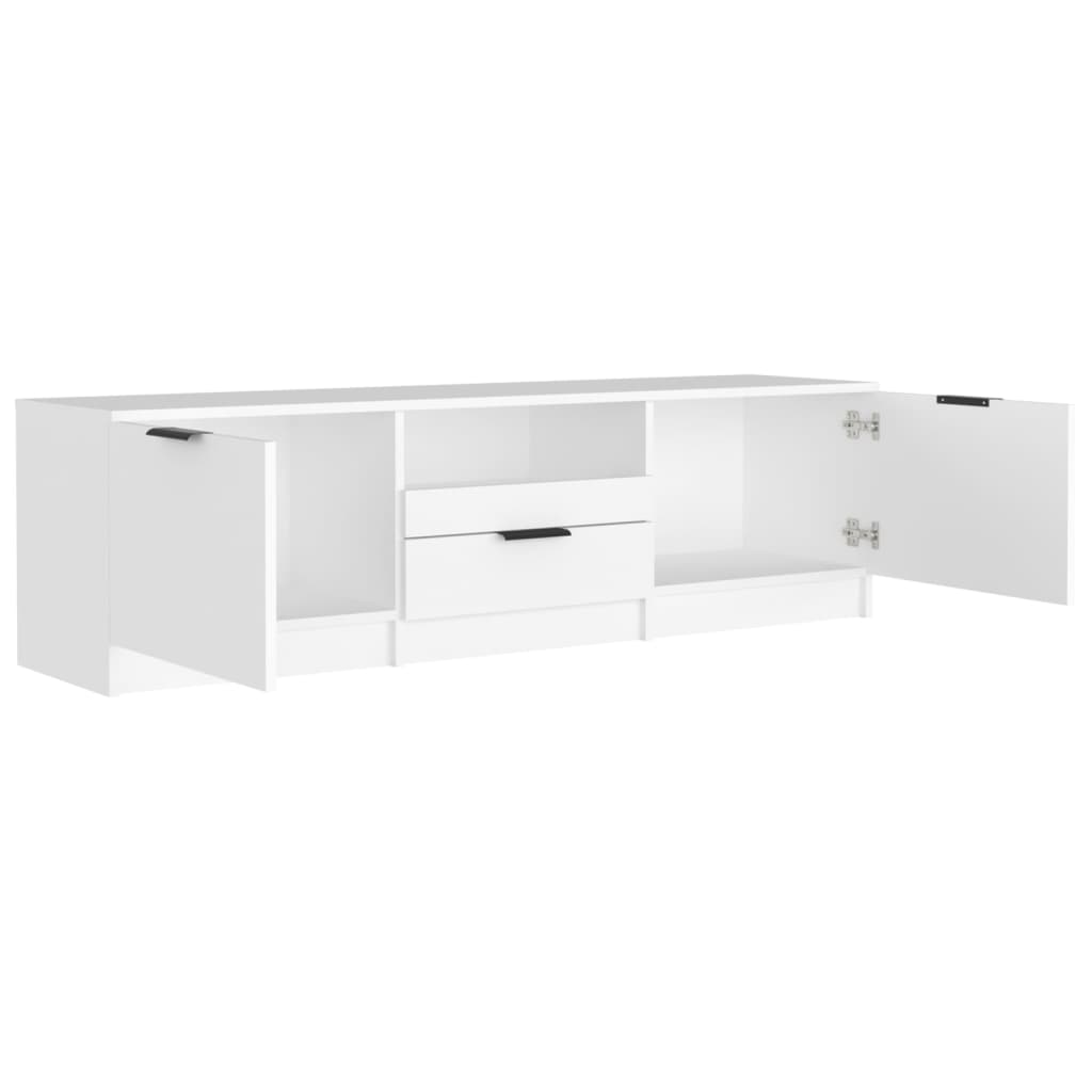 Tv-meubel 140x35x40 cm bewerkt hout wit