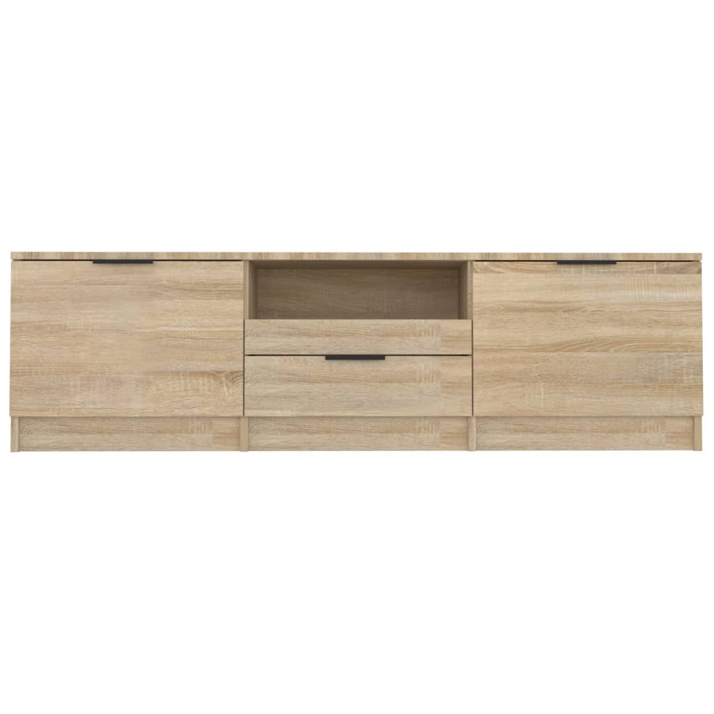 Tv-meubel 140x35x40 cm bewerkt hout sonoma eikenkleurig
