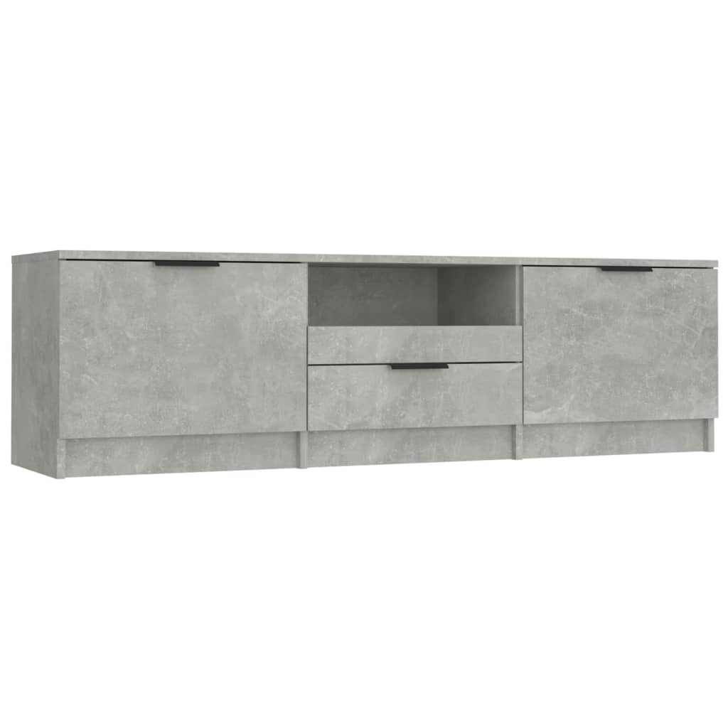 Tv-meubel 140x35x40 cm bewerkt hout betongrijs