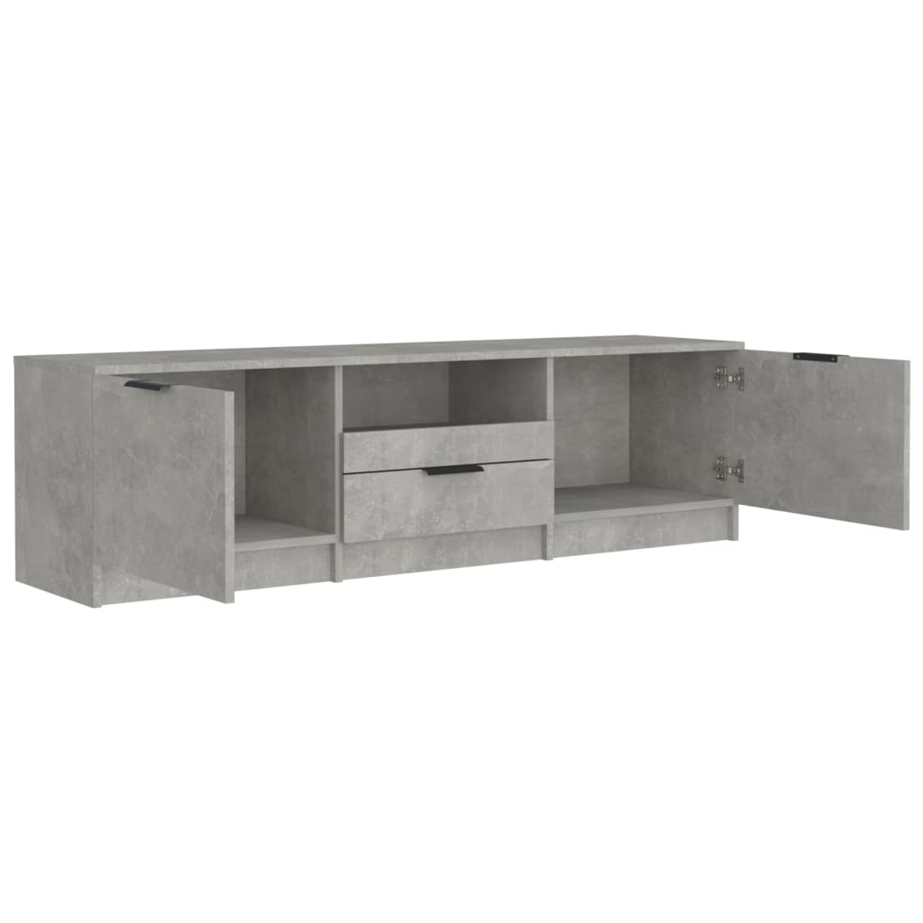 Tv-meubel 140x35x40 cm bewerkt hout betongrijs