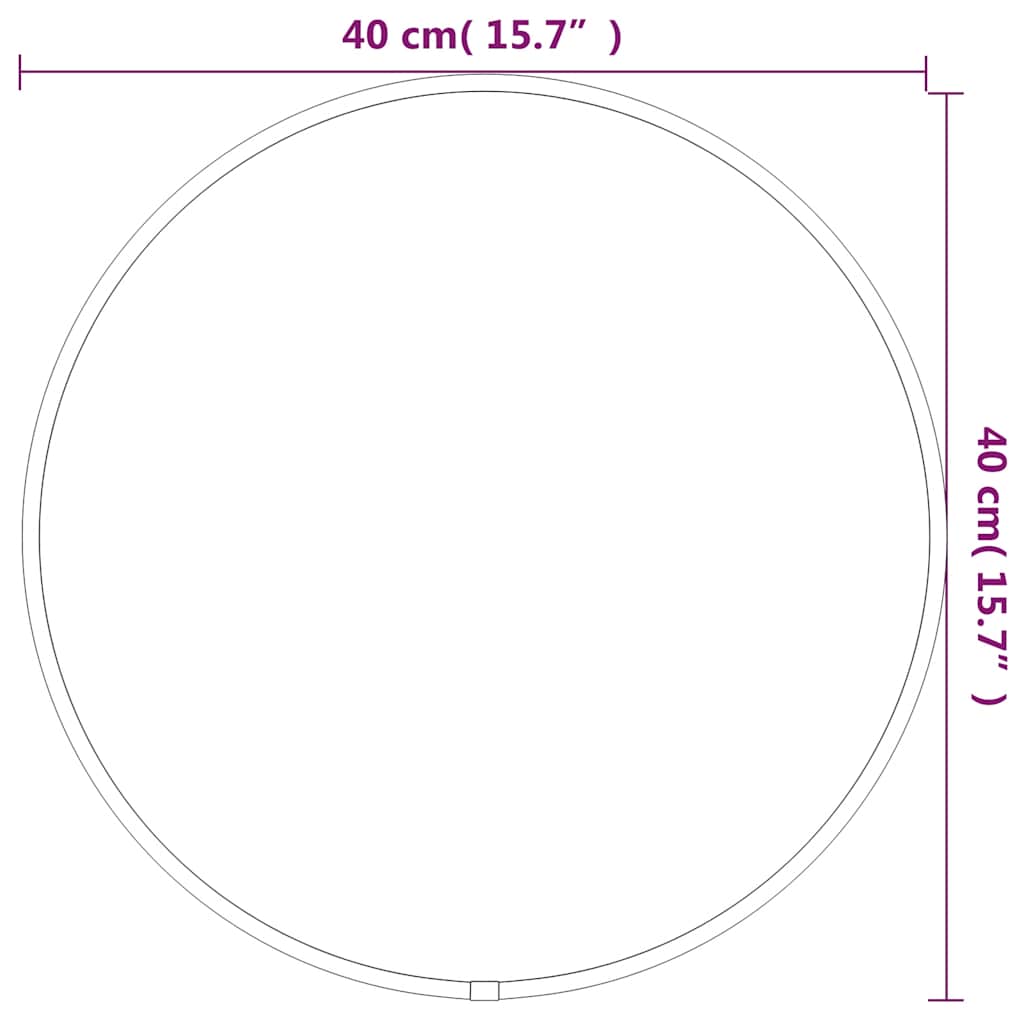 Wandspiegel rond Ø40 cm zwart