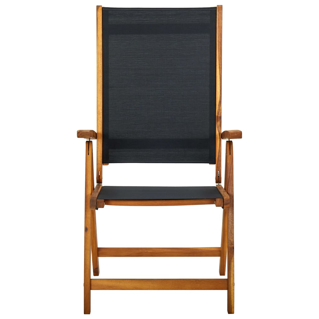 Tuinstoelen inklapbaar 6 st massief acaciahout en textiel