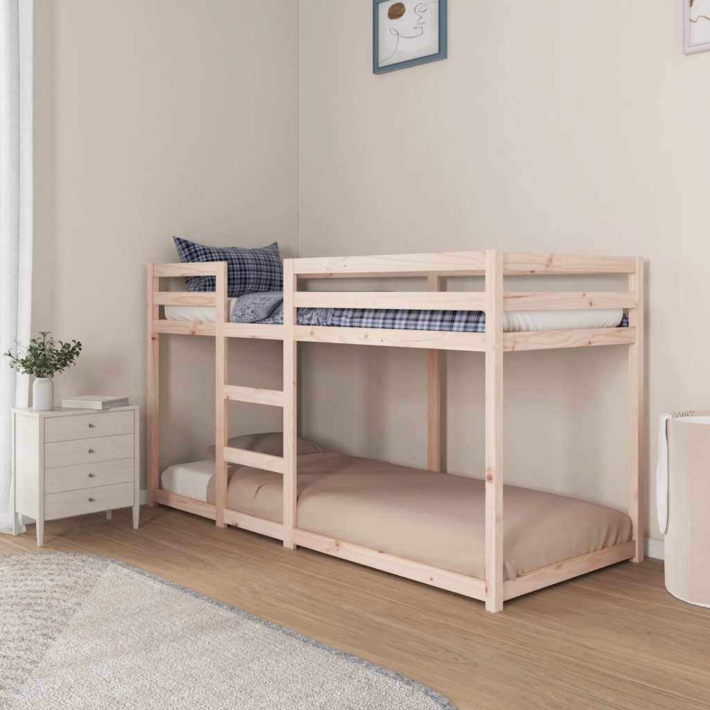 Stapelbed massief groenhout 80x200 cm