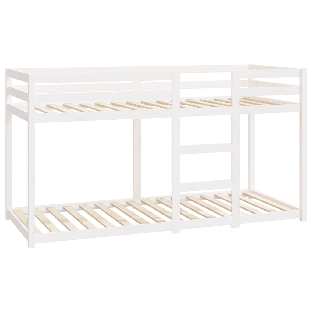 Stapelbed 80x200 cm massief groenhout wit