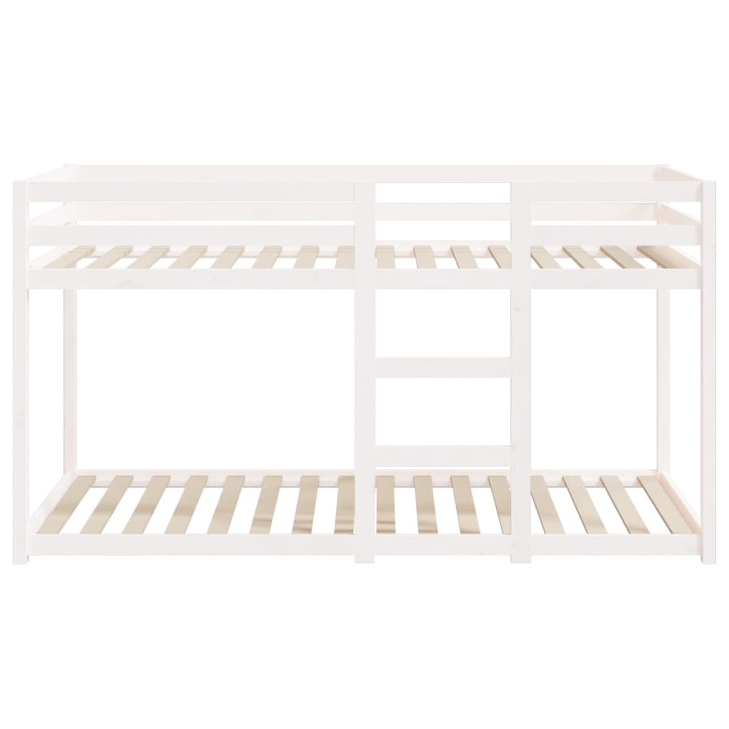 Stapelbed 80x200 cm massief groenhout wit
