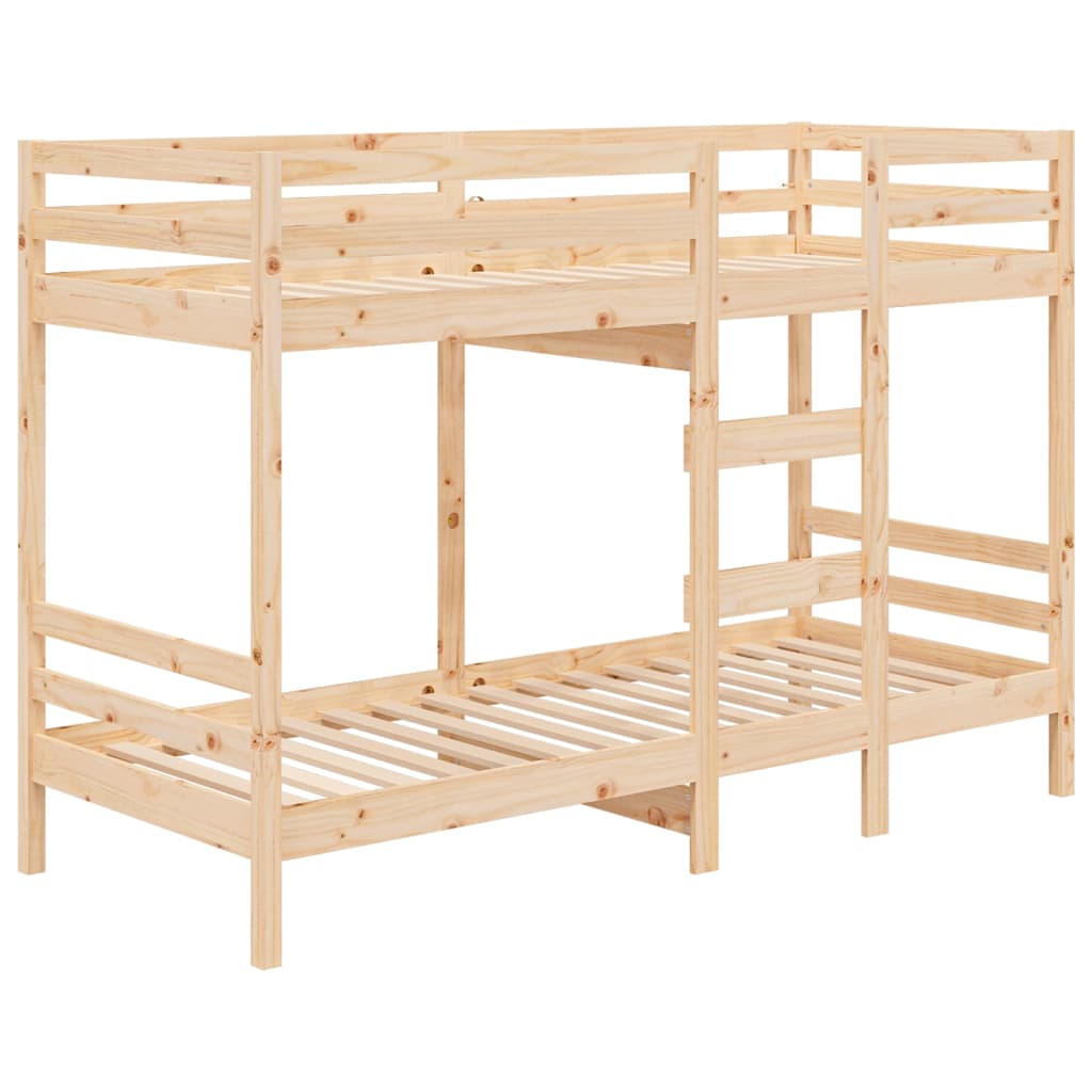 Stapelbedframe zonder matras massief grenenhout 90x200 cm