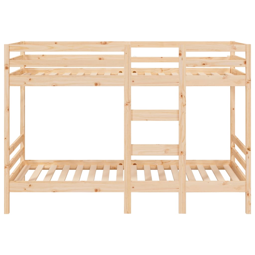 Stapelbedframe zonder matras massief grenenhout 90x200 cm