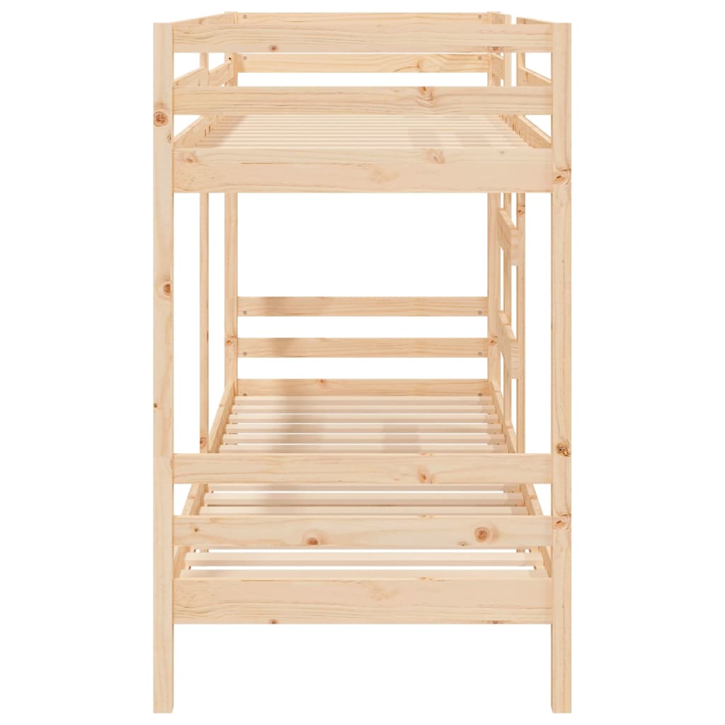 Stapelbedframe zonder matras massief grenenhout 90x200 cm