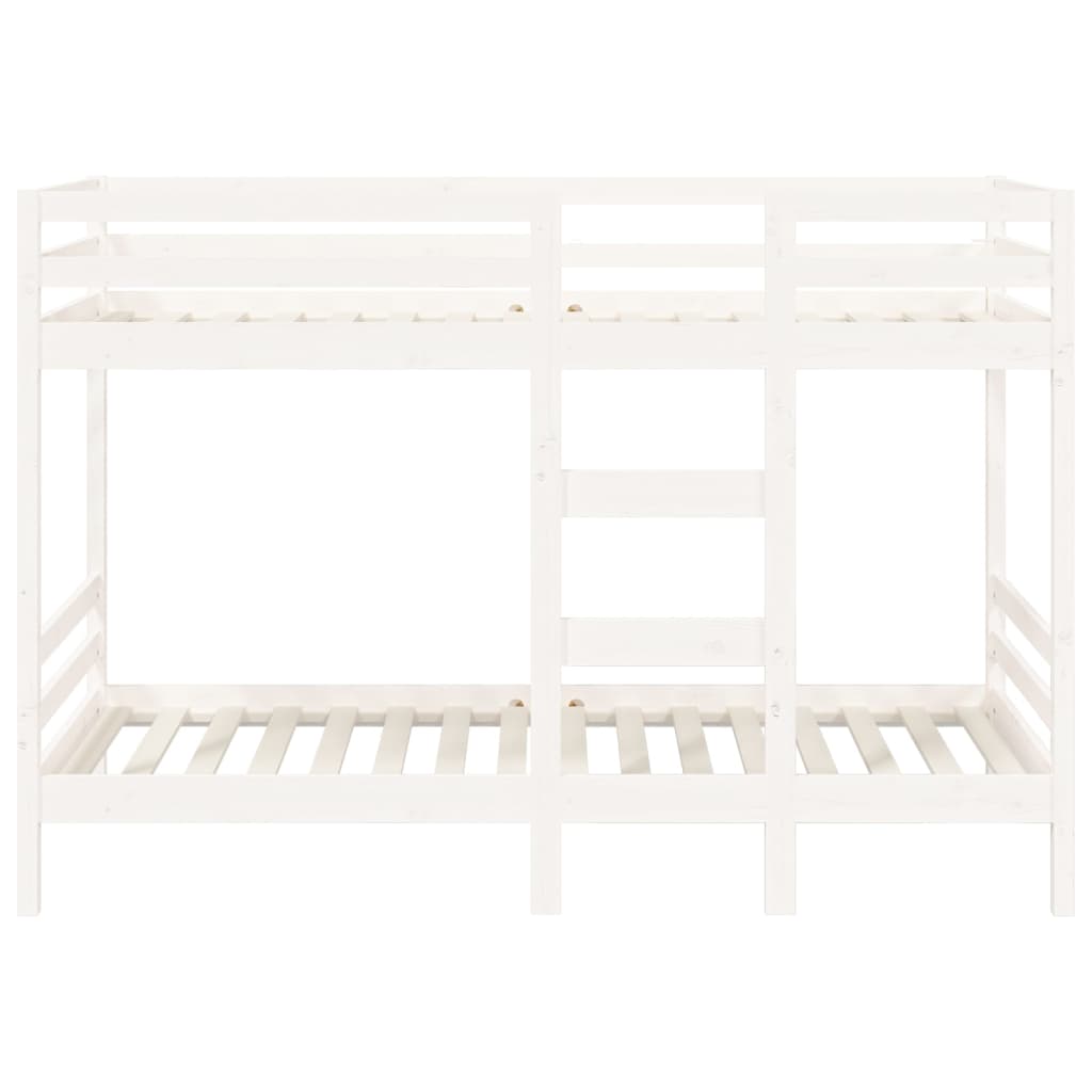 Stapelbed massief groenhout wit 90x200 cm