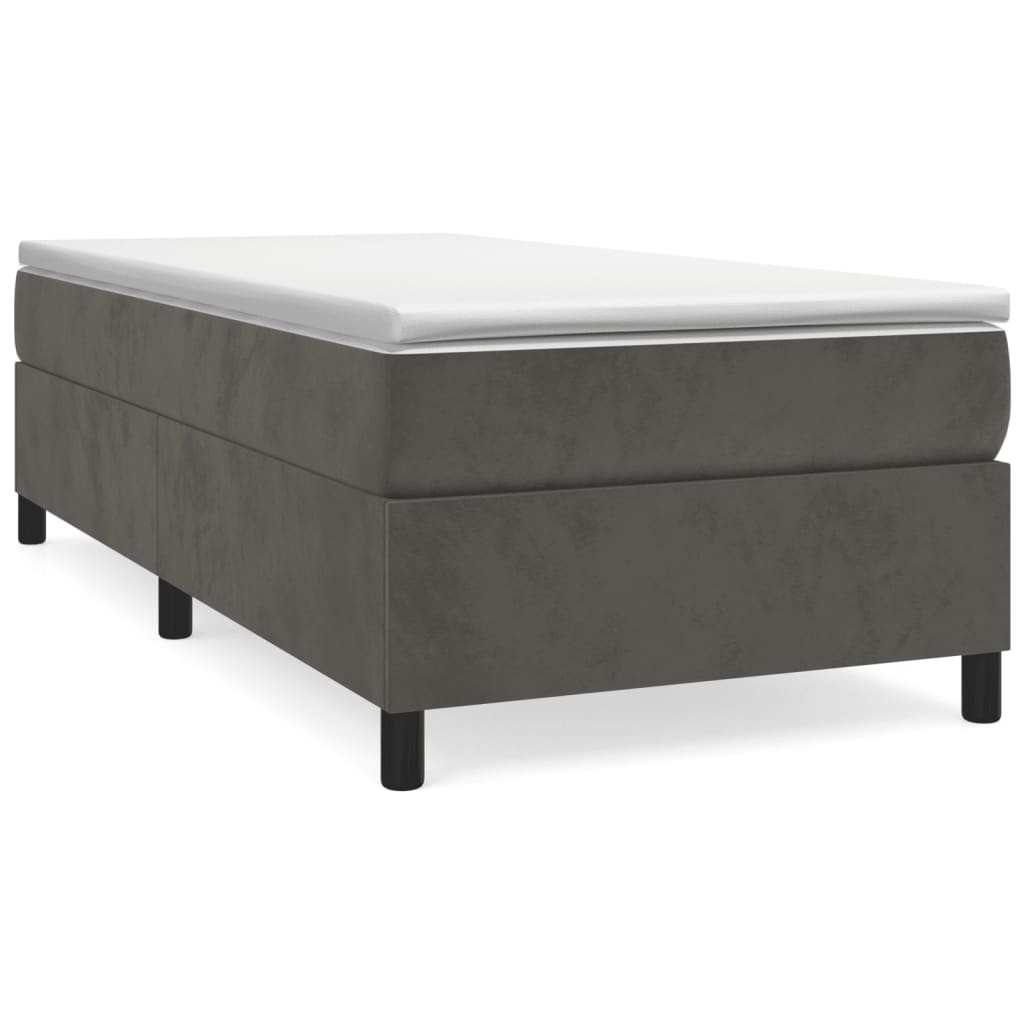 Bedframe zonder matras 90x200 cm fluweel donkergrijs