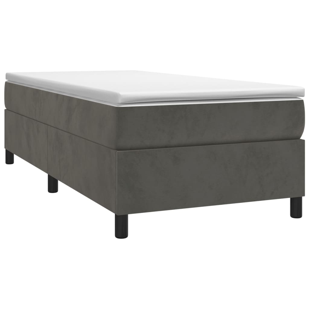 Bedframe zonder matras 90x200 cm fluweel donkergrijs