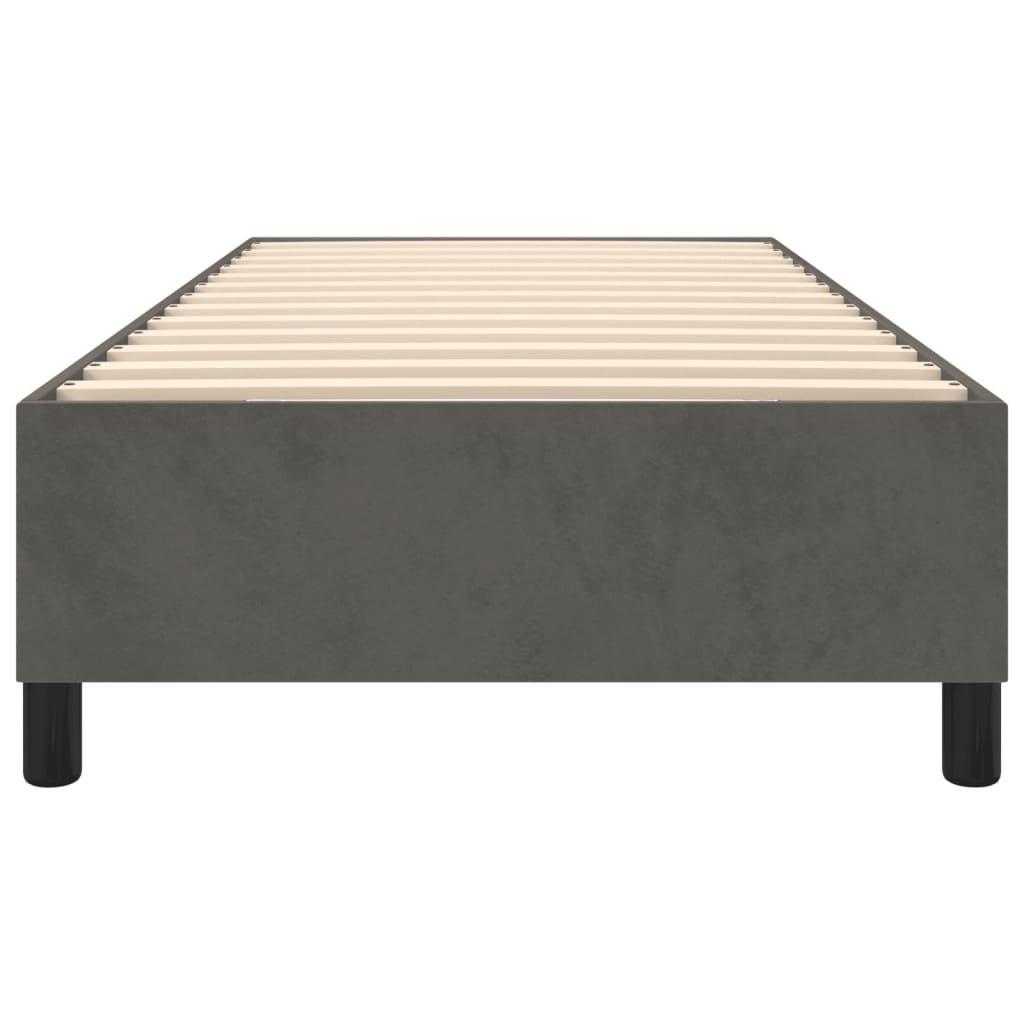 Bedframe zonder matras 90x200 cm fluweel donkergrijs