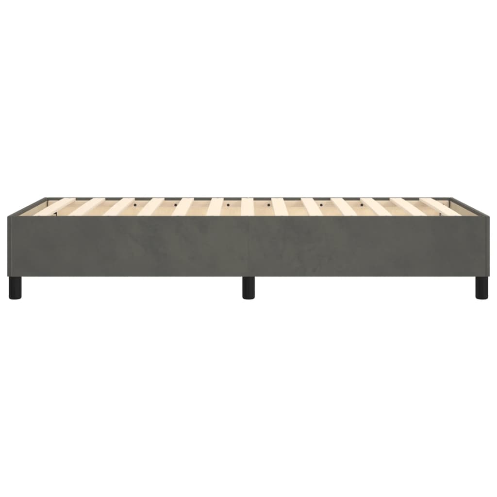 Bedframe zonder matras 90x200 cm fluweel donkergrijs