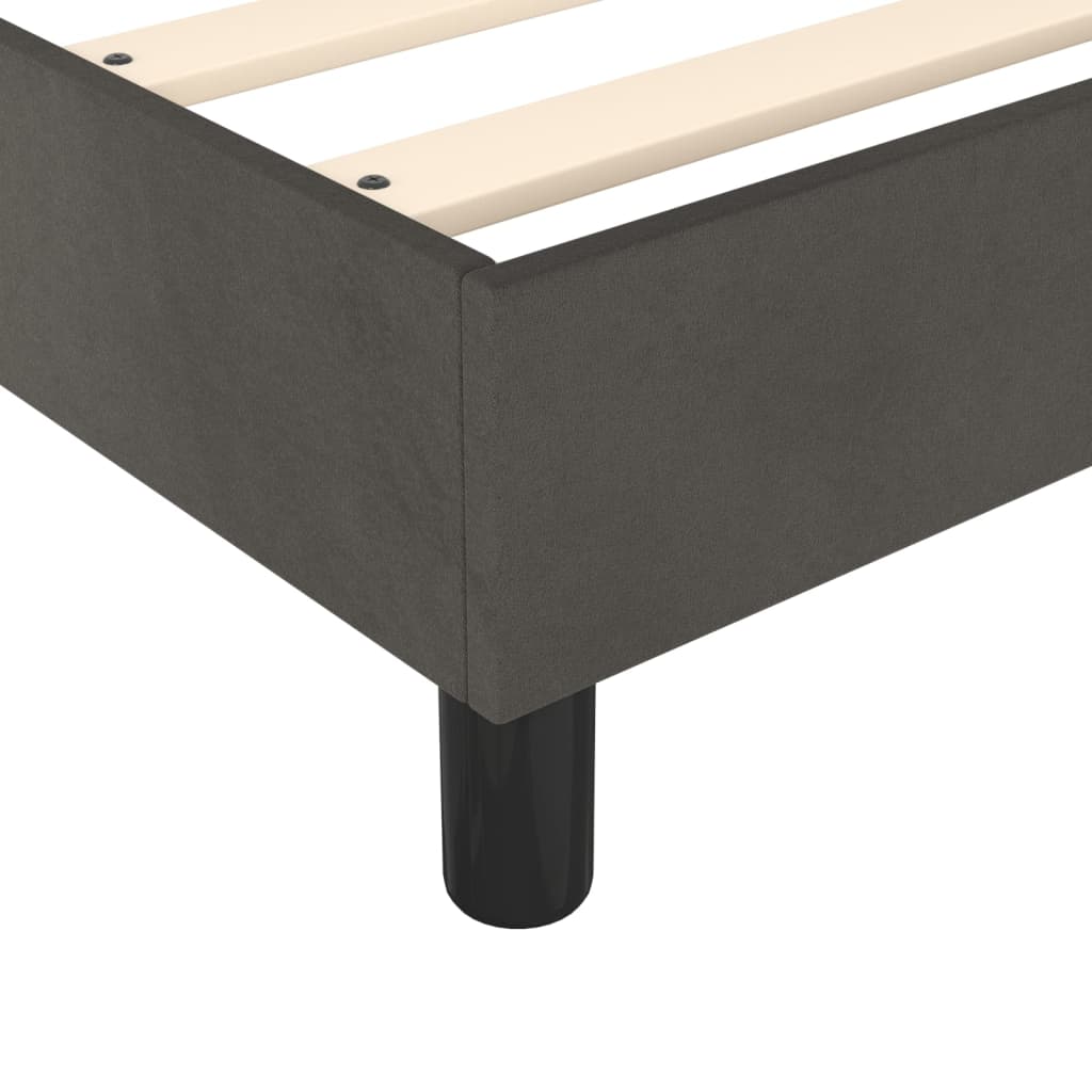 Bedframe zonder matras 90x200 cm fluweel donkergrijs