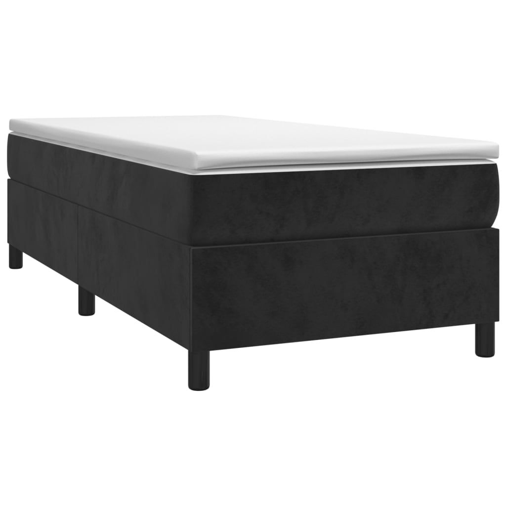 Bedframe fluweel zwart 90x200 cm