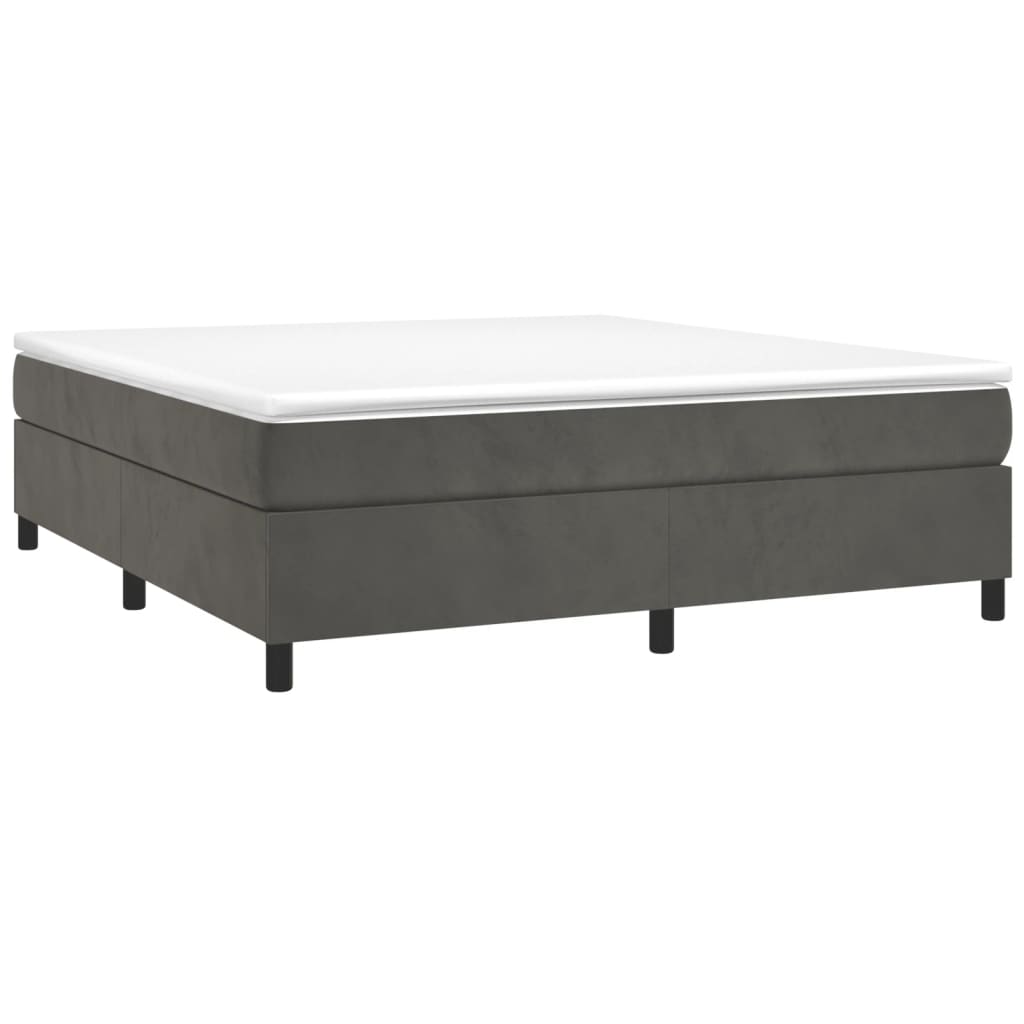 Bedframe zonder matras 160x200 cm fluweel donkergrijs
