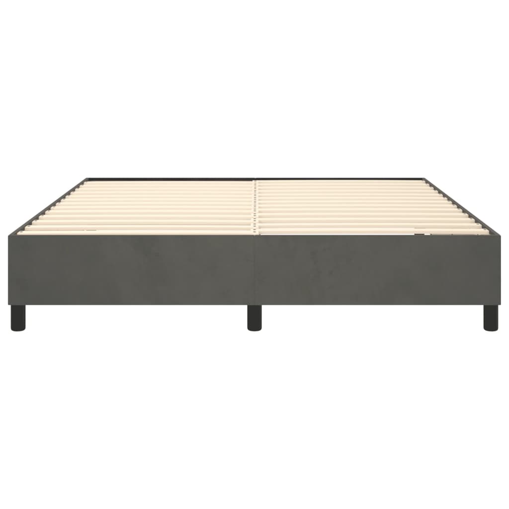 Bedframe zonder matras 160x200 cm fluweel donkergrijs