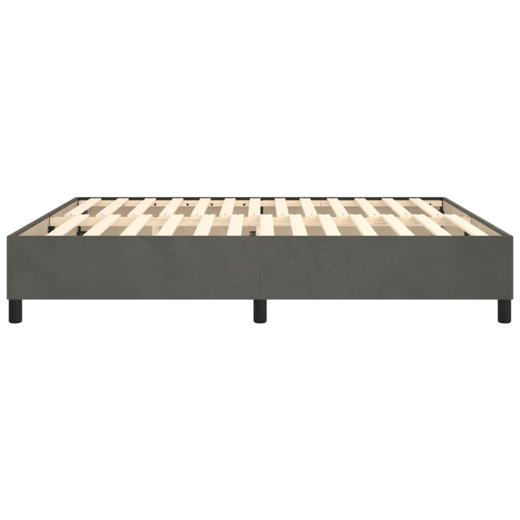 Bedframe zonder matras 160x200 cm fluweel donkergrijs