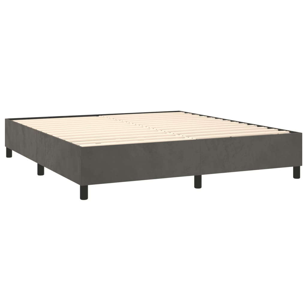 Bedframe zonder matras 180x200 cm fluweel donkergrijs