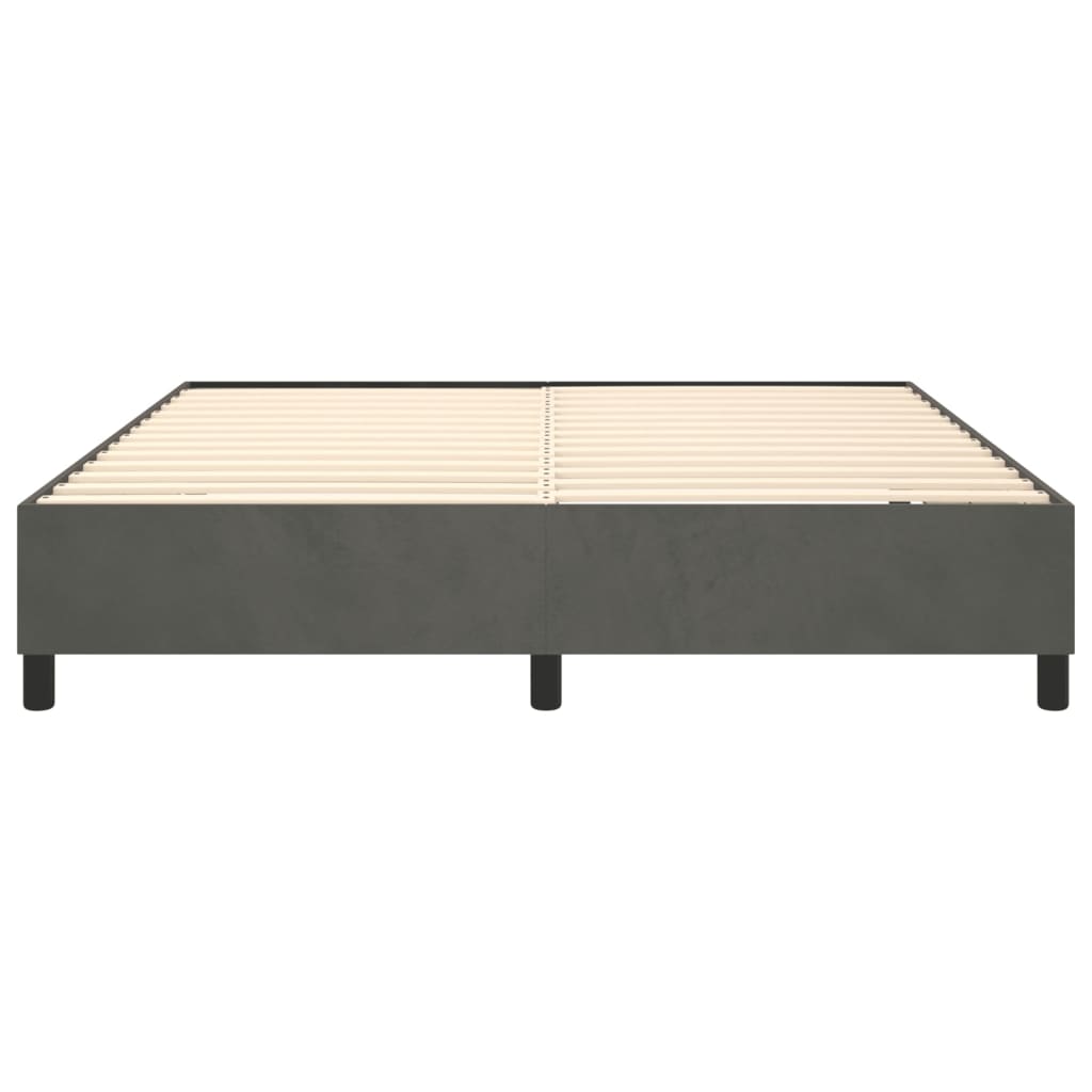 Bedframe zonder matras 180x200 cm fluweel donkergrijs
