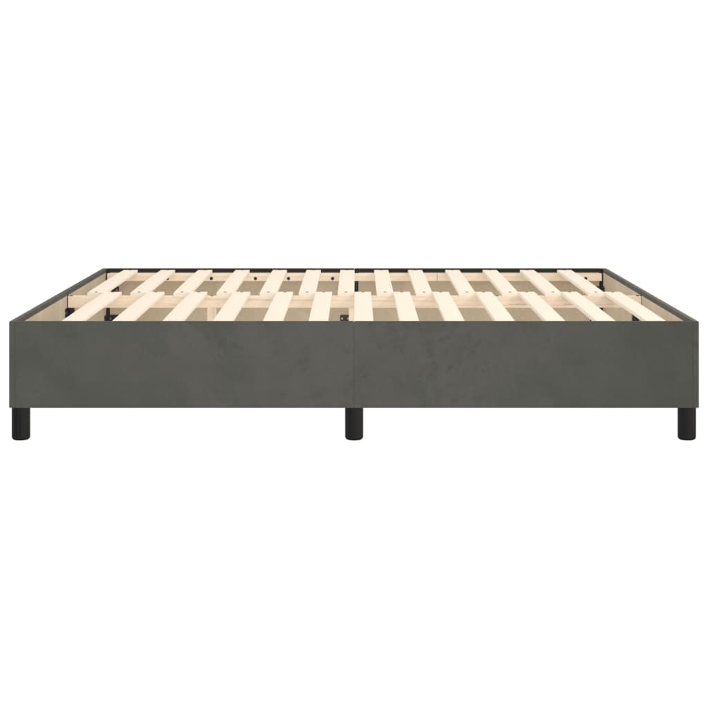 Bedframe zonder matras 180x200 cm fluweel donkergrijs