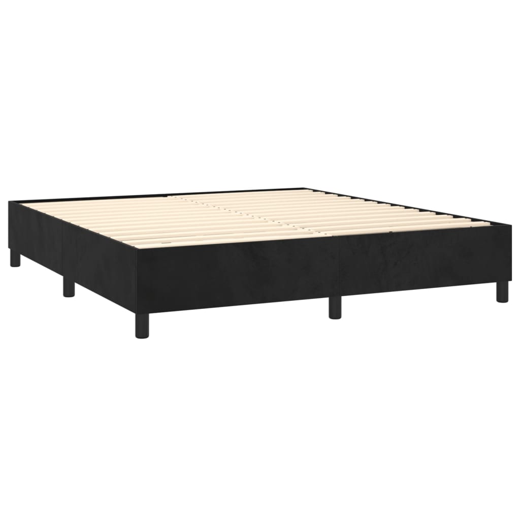 Bedframe zonder matras 180x200 cm fluweel zwart