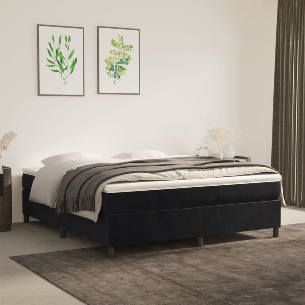 Bedframe zonder matras 180x200 cm fluweel zwart