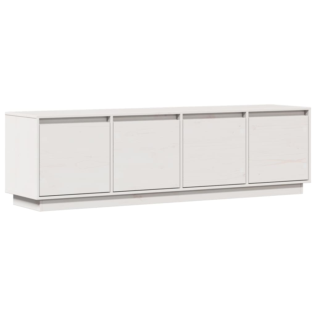 Tv-meubel 156x37x45 cm massief groenenhout wit