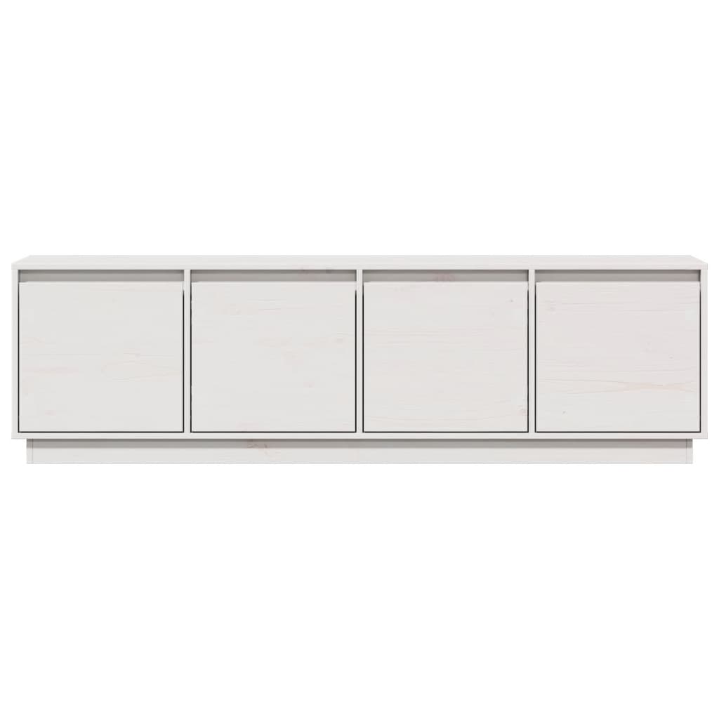 Tv-meubel 156x37x45 cm massief groenenhout wit